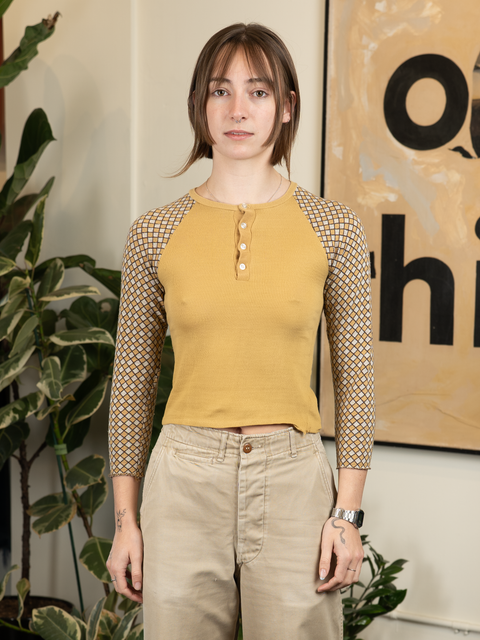 1970s Knit Henley Tee