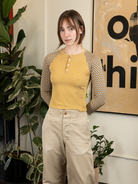 1970s Knit Henley Tee