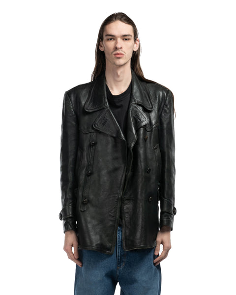 50's Creepy Leather Jacket - XL