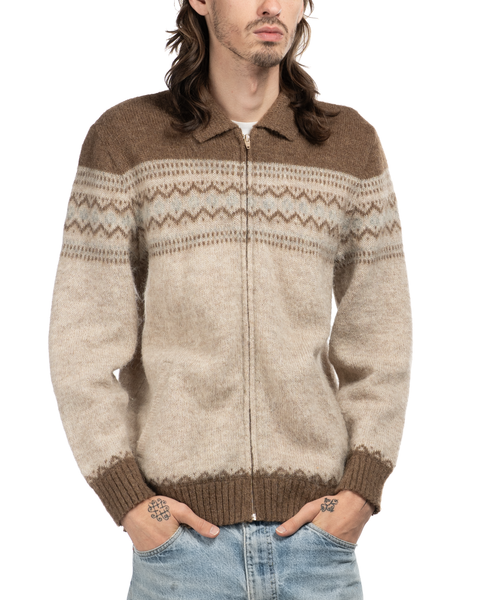 1970s Cozy Wool Zip Cardigan