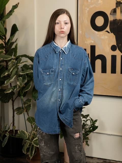 1990s Wrangler Western Snap Shirt