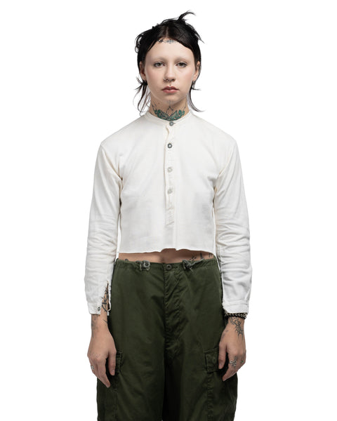 30's Cropped Henley Tee - Small