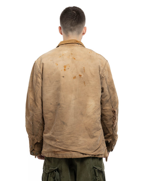 70's Thrashed Lee Blanket Lined Chore Coat - XL