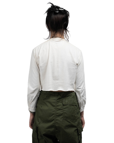 30's Cropped Henley Tee - Small