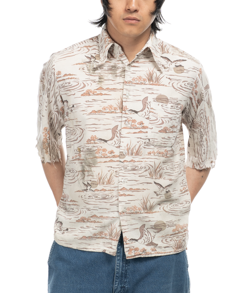 1960s Thrashed Waterfowl Shirt