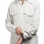 50's Gabardine Loop Collar Shirt - Medium