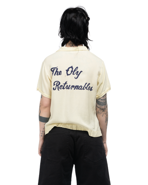 60s Olympia Rayon Bowling Shirt  - Medium
