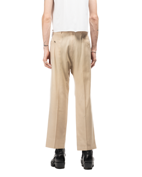 1940s Striped Wool Pleated Trousers