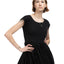 60's Black Bouncy Dress - Medium
