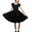 60's Black Bouncy Dress - Medium