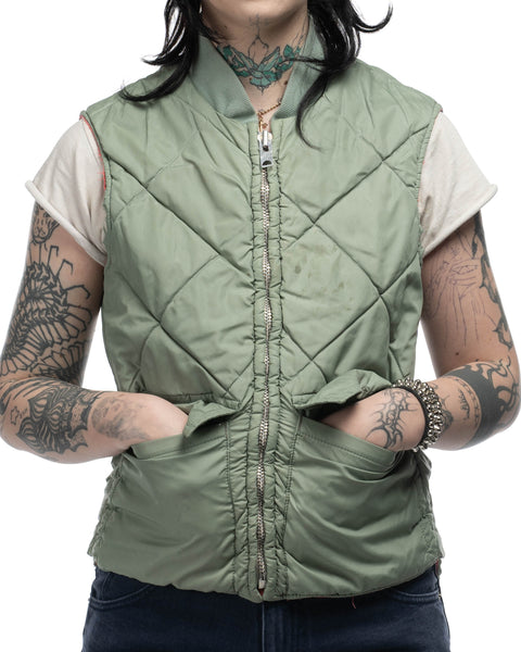 60's Quilted Hunting Vest - Small
