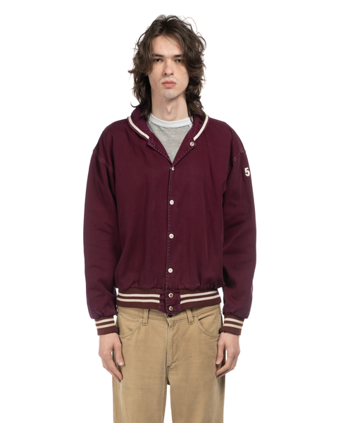 1950s Shawl Collar Cotton Varsity Jacket