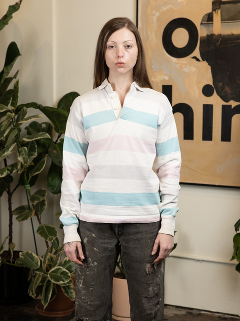 1980s Pastel Lands End Rugby