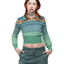 70's Cropped Zip Sweater - Medium