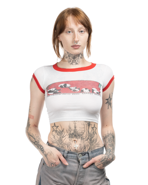 1980s Panda QT Ringer Tee