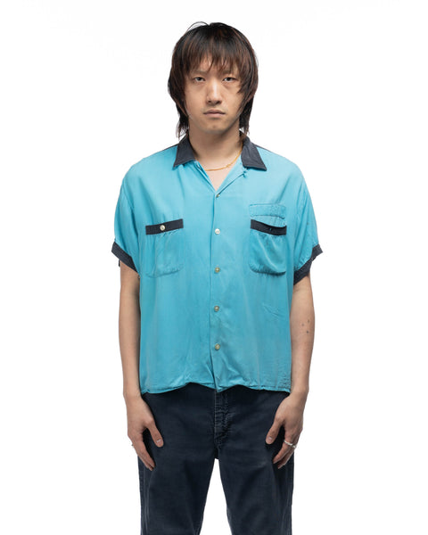 60's Rayon Bowling Shirt - Medium