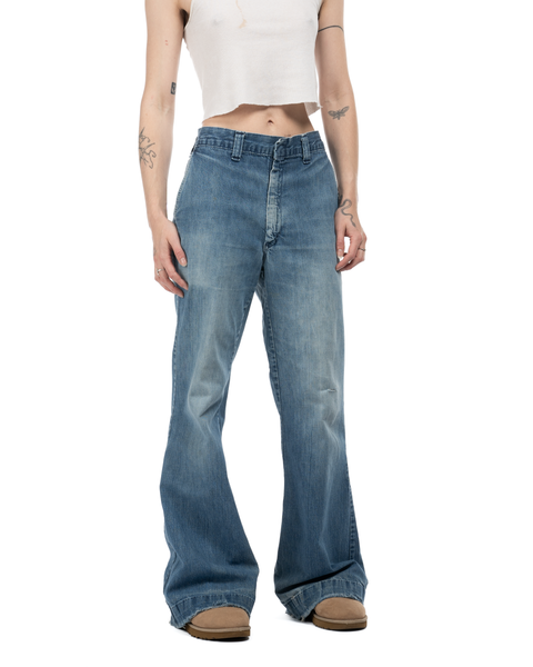 1970s Flared Denim Trousers
