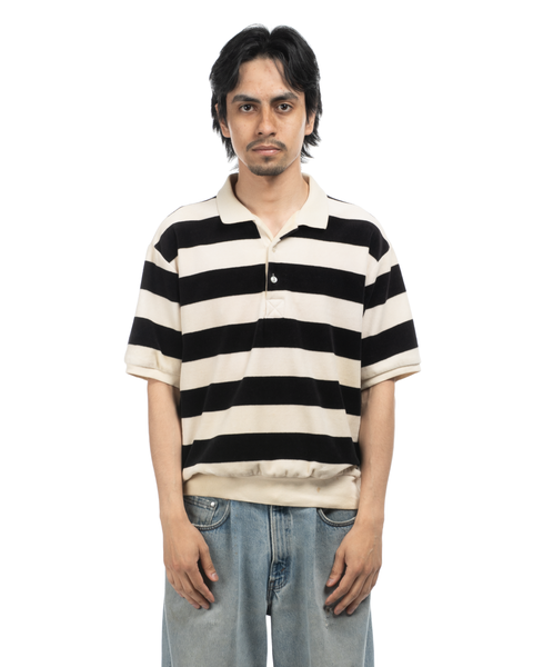 1960s Striped Velvet Collared Sweatshirt