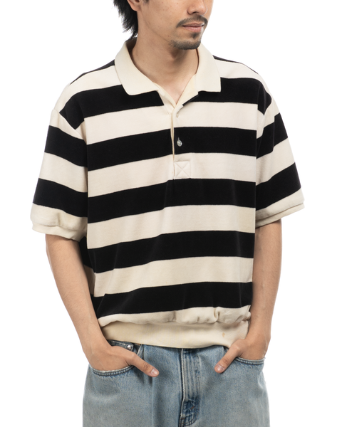 1960s Striped Velvet Collared Sweatshirt