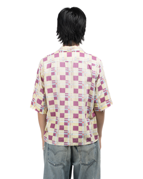 1950s Patterned Loop-Collar Shirt