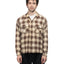 50's Plaid Loop Collar Cotton Flannel - Large