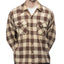 50's Plaid Loop Collar Cotton Flannel - Large