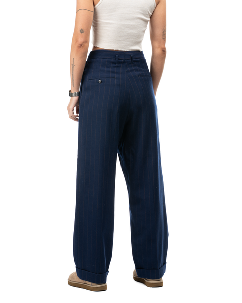 1940s Pinstripe Wool Trousers