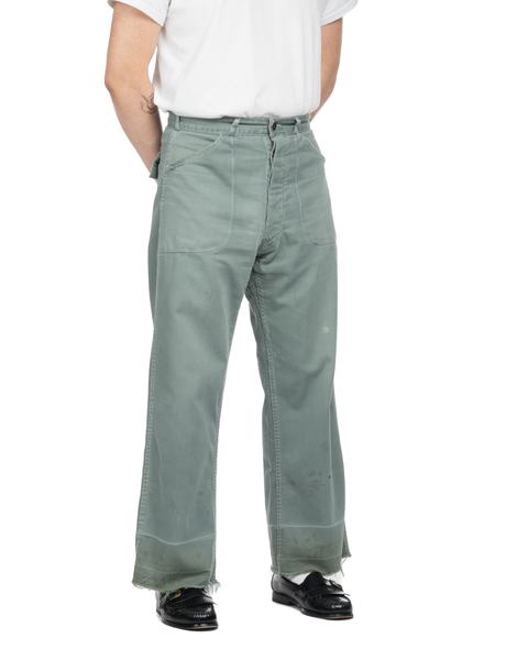 50's Sage Green Utility Trousers - 30" x 26"