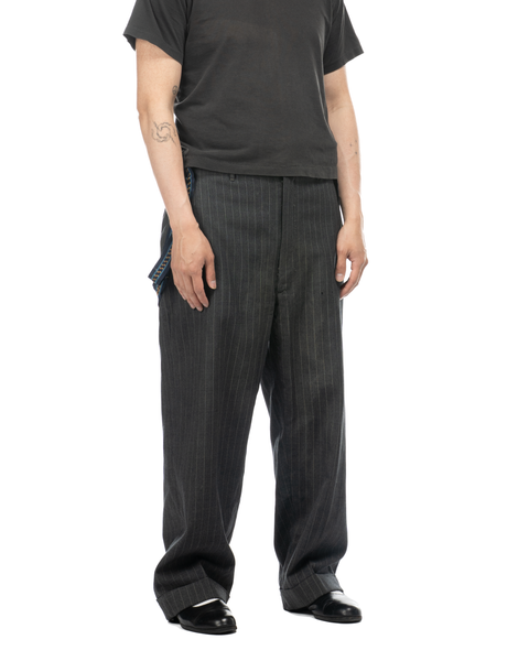 1940s Pinstripe Wool Trousers