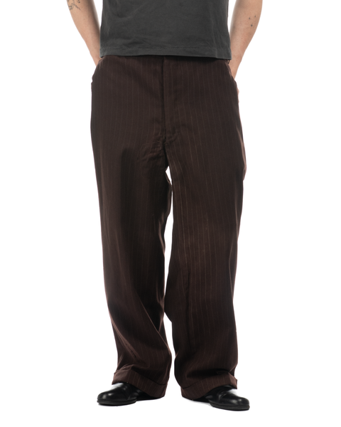 1940s Thrashed & Repaired Wool Trousers