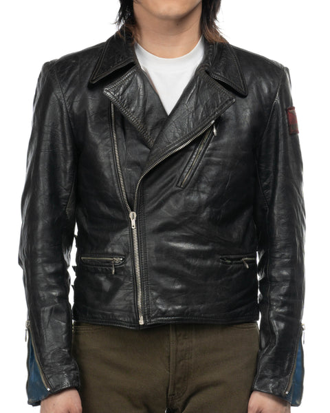 50's MotoGuzzi Leather Moto Jacket - Medium