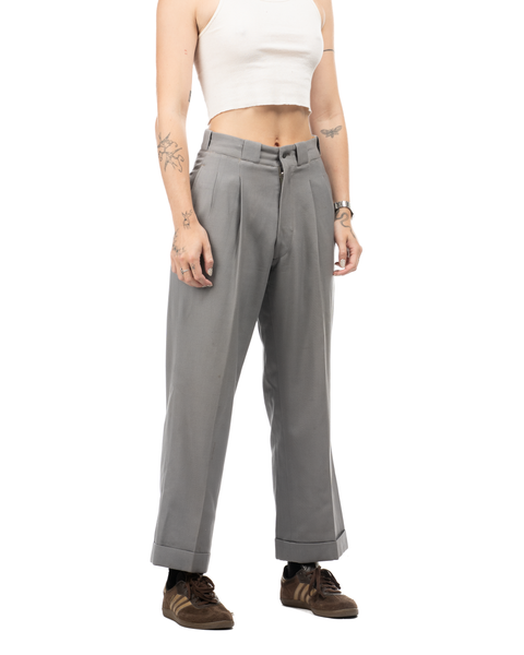 1940s Pleated Gabardine Trousers