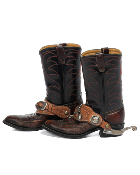 80s Cowboy Boots w/ Spurs - 8.5 M's / 10 W's