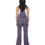 70's Lee Grape Hickory Stripe Overalls - XS