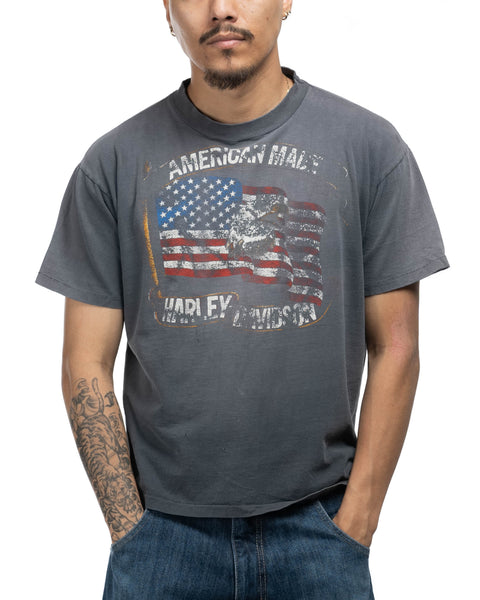 80s Remember Pearl Harbor Harley Davidson Tee - Large