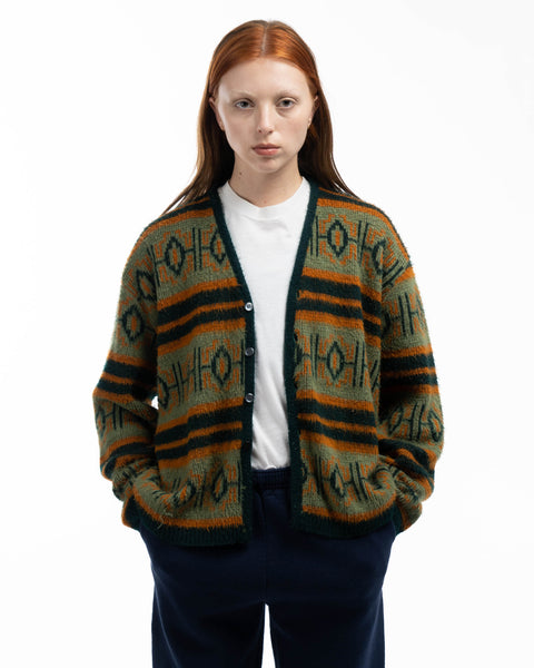 60’s Patterned Acrylic Cardigan - Large
