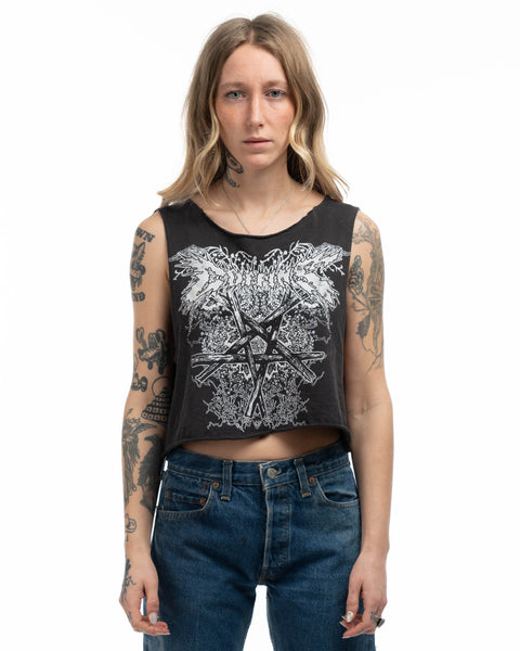 Y2K Coffins Metal Chopped Tee - XS