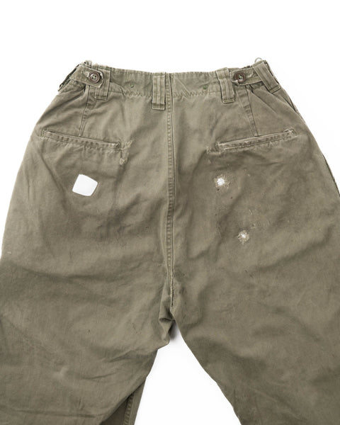 WW2 M-43 Cotton OD Field Trousers - 28” x 28.5”