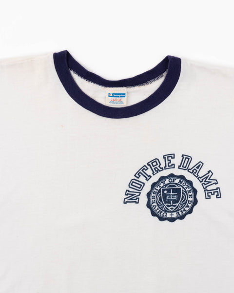 70’s Notre Dame Blue Bar Champion Tee - Large