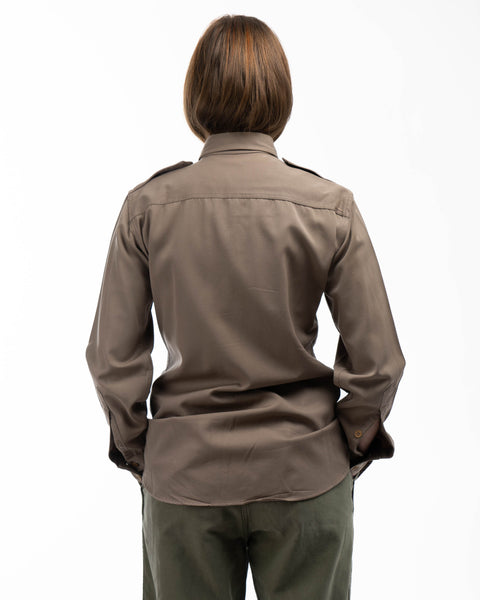 40’s Gabardine Button-Up Uniform Shirt - Medium