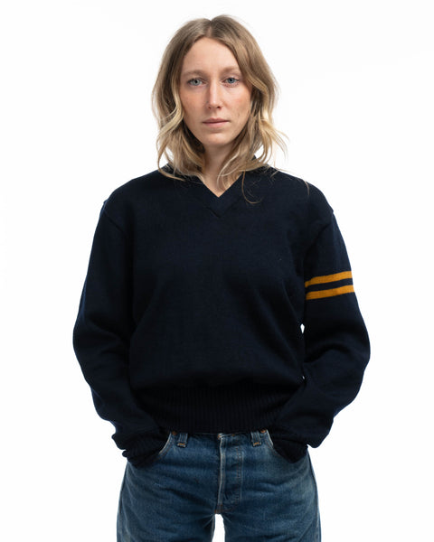 60’s Wool Collegiate Sweater - Large