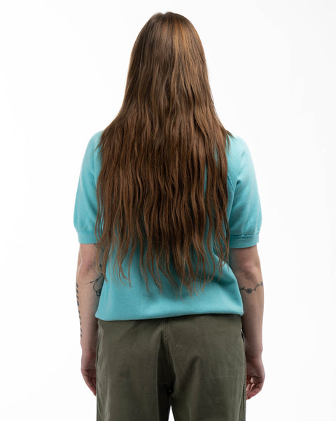 60’s Teal Short Sleeve Sweatshirt - Medium