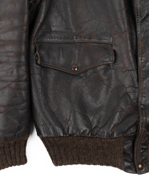 50’s Horsehide Leather Bomber Jacket - Large