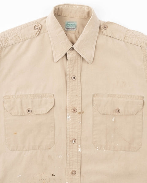 50’s Thrashed Conqueror Poplin Work Shirt - Large