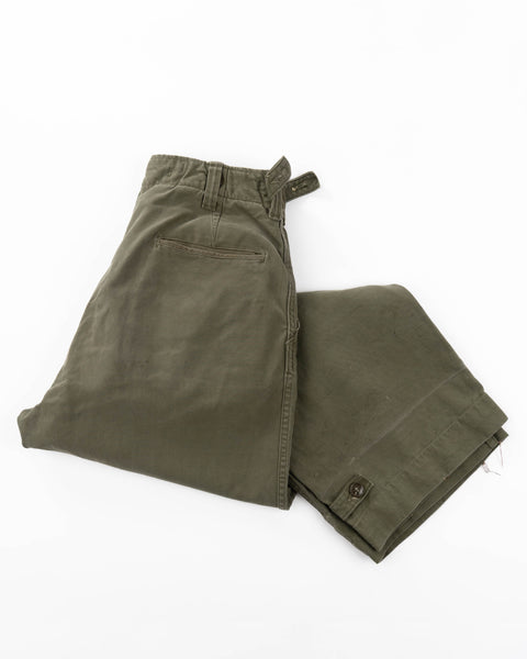 WW2 M-43 Cotton OD Field Trousers - 30” x 27”