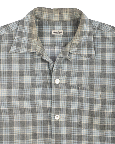 50’s Wool Plaid Loop Collar - Large