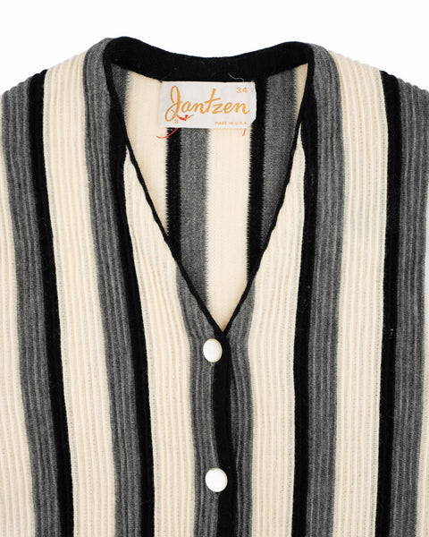 60’s Jantzen Stripped Cardigan - Small