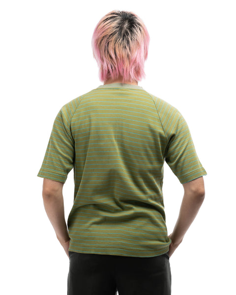 80’s Striped Raglan Pocket Tee - Medium