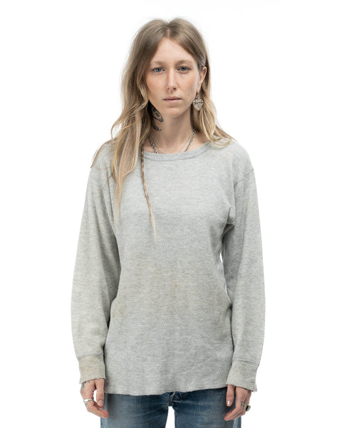 80’s Thrashed Heather Grey Thermal - Medium