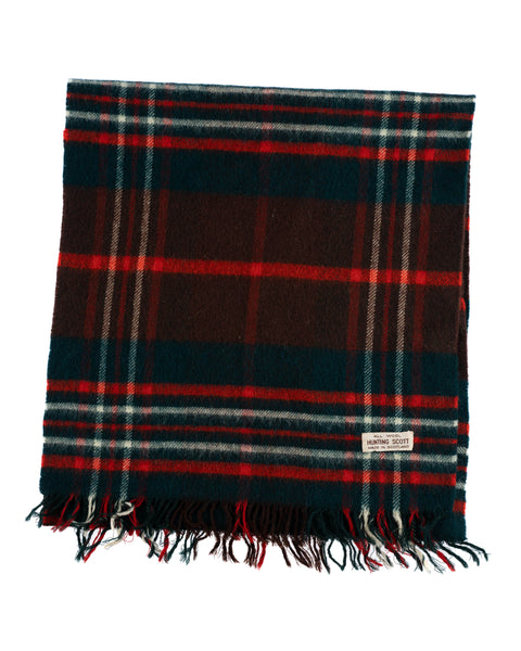 70’s Scottish Wool Plaid Scarf - OS